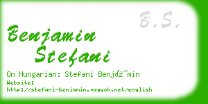 benjamin stefani business card